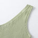 Color-Summer Women Clothing Oblique Collar One Piece Knitted Backless Short Sleeveless Knitted Vest-Fancey Boutique