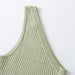 Color-Summer Women Clothing Oblique Collar One Piece Knitted Backless Short Sleeveless Knitted Vest-Fancey Boutique