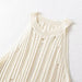 Color-Spring Summer Women Round Neck Hollow Out Cutout Out Short Knitted Camisole-Fancey Boutique