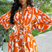Color-Loose Printed Long Shirt Casual Women Shorts Suit Summer Two Piece Suit-Fancey Boutique