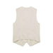 Color-Women Linen Blended Vest Casual Shorts Suit-Fancey Boutique