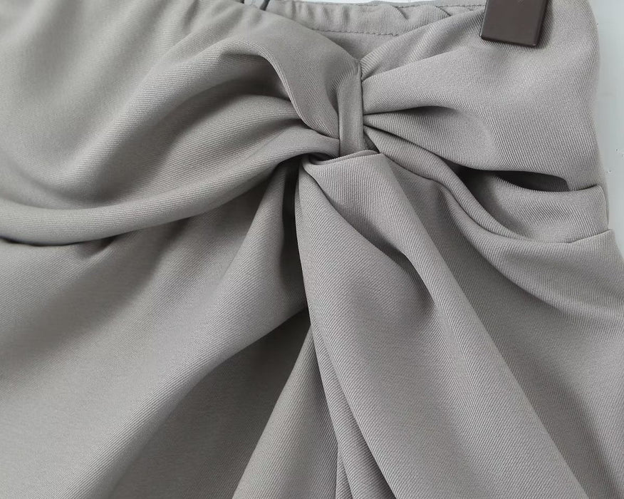 Color-High Waist Slimming Knot Split A line Sheath Skirt-Fancey Boutique