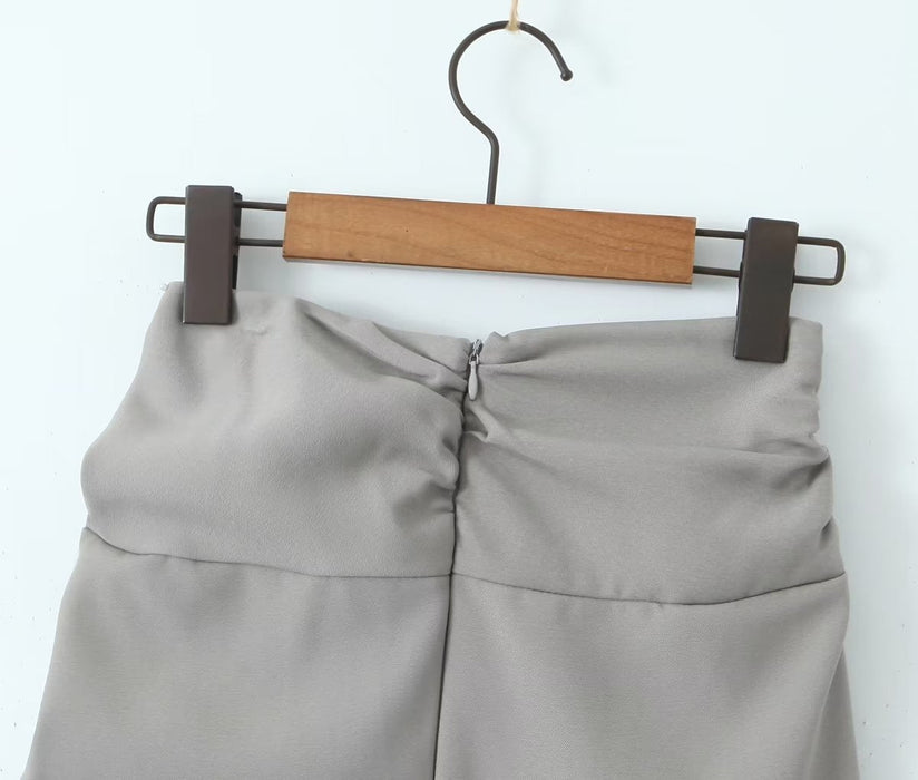 Color-High Waist Slimming Knot Split A line Sheath Skirt-Fancey Boutique