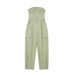 Color-Green-Summer Women Clothing with Buckle Tube Top Overalls-Fancey Boutique