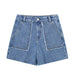 Color-Summer Women Retro Slim High Waist Denim Shorts-Fancey Boutique