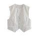 Color-Fall Sexy Striped Bare Back Double Layer Tied Slim Fit Short Vest Vest Women-Fancey Boutique