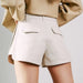Color-Shorts Spring Summer Women Clothing Korean Slimming A Line Casual Pants Small High Waist Wide Leg Pants-Fancey Boutique