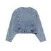 Color-Summer Loose Slimming Collared Denim Wind Breaker Coat for Women-Fancey Boutique