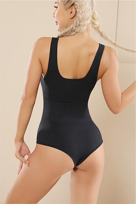 Color-Belly Contracting Hip Lifting Waist Slimming Jumpsuit Sling Nude Feel Body Shaping Clothes Sweat Absorbent Quick Drying One Piece Corset-Fancey Boutique