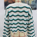 Color-Autumn Winter Women Clothing Long Sleeve Round Neck Knitted Striped Sweater Women-Fancey Boutique