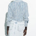 Color-Summer Women Long Sleeve Polo Collar Stripes Shirt-Fancey Boutique