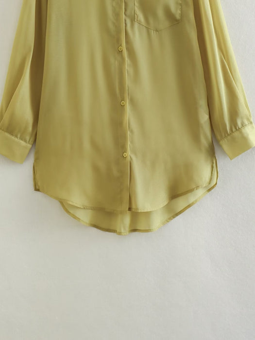 Color-Summer Olive Green Vacation See Through Long Shirt Single Breasted Top-Fancey Boutique