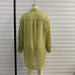 Color-Summer Olive Green Vacation See Through Long Shirt Single Breasted Top-Fancey Boutique