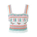 Color-Summer Vintage Embroidery Tassel Suspender Short Camisole-Fancey Boutique