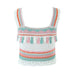 Color-Summer Vintage Embroidery Tassel Suspender Short Camisole-Fancey Boutique