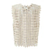 Color-Retro Hollow Out Cutout Out Diamond Lattice Vest Elegant Vest Spring Solid Color Top Women-Fancey Boutique