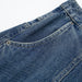Color-Summer Women Elastic Waist Large Pocket Straight Wide Leg Jeans-Fancey Boutique
