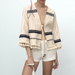Color-Summer Women Clothing V neck Long Sleeve Decorated Tassel Cardigan-Fancey Boutique
