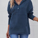 Color-Loose Hooded Sweater Women Mid Length Autumn Winter Solid Color Casual Bottoming Shirt Top-Fancey Boutique