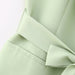 Color-British Elegant Bowknot Decoration Polo Collar Top Slim Fit Slimming Vest Summer Solid Color Slimming Coat-Fancey Boutique