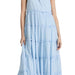 Color-Women Light Blue Wooden Ear Splicing Sling Dress-Fancey Boutique