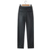 Color-Autumn Winter Women Clothing Straight Slim Fit Leather Pants Trousers-Fancey Boutique