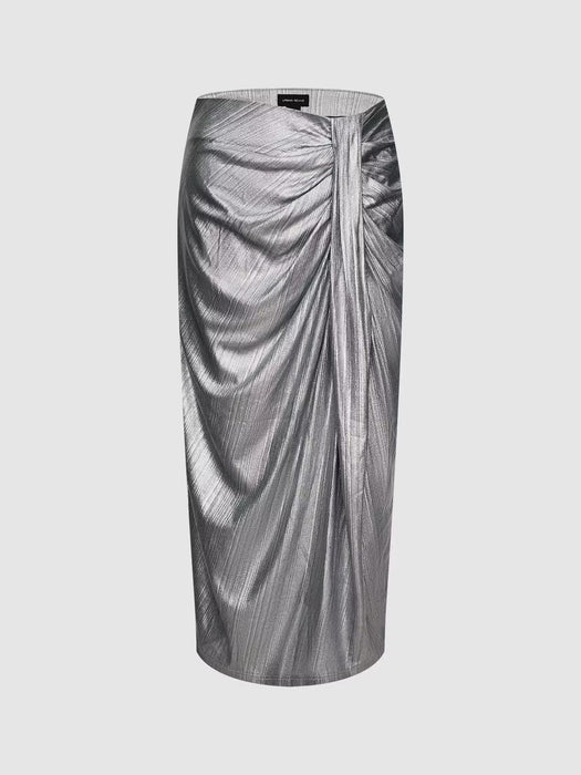 Color-Women Elegant Dress Summer Glossy Slimming Elegant Skirt-Fancey Boutique