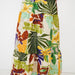 Color-Women Tropical Printed Midi Skirt-Fancey Boutique