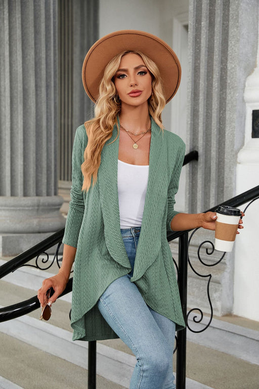 Color-Autumn Winter Long Sleeve Solid Color Loose Cardigan Top Women Knitting Coat-Fancey Boutique