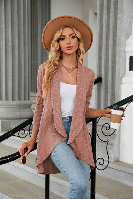 Color-Autumn Winter Long Sleeve Solid Color Loose Cardigan Top Women Knitting Coat-Fancey Boutique