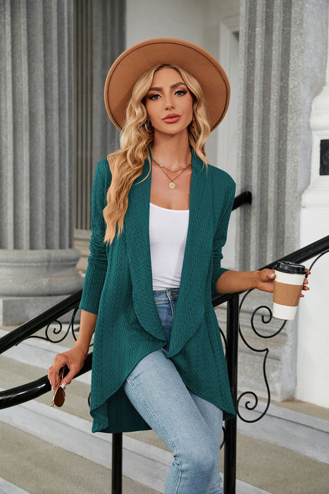 Color-Autumn Winter Long Sleeve Solid Color Loose Cardigan Top Women Knitting Coat-Fancey Boutique