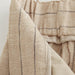 Color-Women Linen Striped Blazer Short Top Pleated Pants Suits-Fancey Boutique