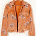 Color-Autumn Winter Corduroy Rugby Sequined Jacket Jacket Women Short Tassel Varsity Jacket-Fancey Boutique