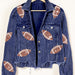 Color-Blue-Autumn Winter Corduroy Rugby Sequined Jacket Jacket Women Short Tassel Varsity Jacket-Fancey Boutique