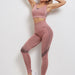 Color-Workout Clothes Sports Vest Tights Hip Lift Leg Yoga Ninth Pants Women Yoga Suit-Fancey Boutique