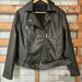 Color-Black-Spring Autumn Retro Loose Faux Leather Motorcycle Jacket Coat Women-Fancey Boutique