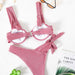 Color-Bikinx Solid Drawstring Bikini Swimsuit-Fancey Boutique