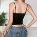 Color-Summer Trends Women V Neck Brace Backless Lace Lace Slim Vest-Fancey Boutique