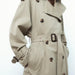 Color-Summer Women Commuting Wear Loose Double Breasted Long Trench Coat Coat-Fancey Boutique