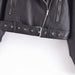 Color-Spring Women Clothing Zipper Ornament Motorcycle Leather Coat Black Leather Jacket Coat-Fancey Boutique