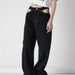 Color-Fried Street Personalized Cut Low Waist Denim Straight Leg Pants Casual Pants-Fancey Boutique