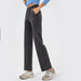 Color-Dark Grey-Summer Multi Pocket Workwear Jeans Women Retro Trendy High Waist Slimming Straight Wide Leg Casual Pants-Fancey Boutique