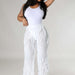 Color-Women Clothing Eaby Wave Pattern See Through High Waist Wide Leg Pants Pants Only-Fancey Boutique