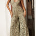 Color-Women Dress Elegant Sleeveless Backless Lace U Neck Flared Trousers Jumpsuit-Fancey Boutique