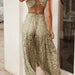 Color-Women Dress Elegant Sleeveless Backless Lace U Neck Flared Trousers Jumpsuit-Fancey Boutique