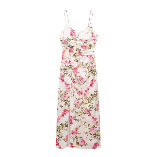 Color-Summer Women Clothing Floral Print Midi Dress-Fancey Boutique