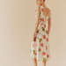 Color-Summer French Elegant Pastoral Printed High Slit Strap Dress Women Tube Top Mid Length Dress-Fancey Boutique