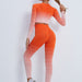 Color-Gradient Sports Long Sleeve Trousers Suit Fitness Running Yoga Long Sleeve Tights-Fancey Boutique