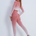 Color-Gradient Sports Long Sleeve Trousers Suit Fitness Running Yoga Long Sleeve Tights-Fancey Boutique