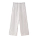 Color-Summer Women Clothing Linen Hanging Collar Top High Waist Loose Wide Leg Pants Sets-Fancey Boutique